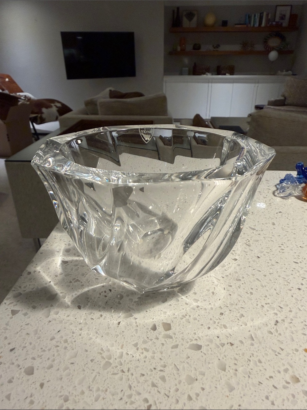 Orrefors crystal bowl clear